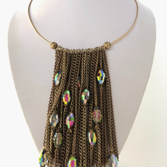 Sexy Choker Necklace with Vintage Czech Crystals - Picture 1 of 2